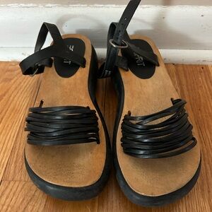 Women's Vintage ESPRIT Black Platform Sandals size 5.5
